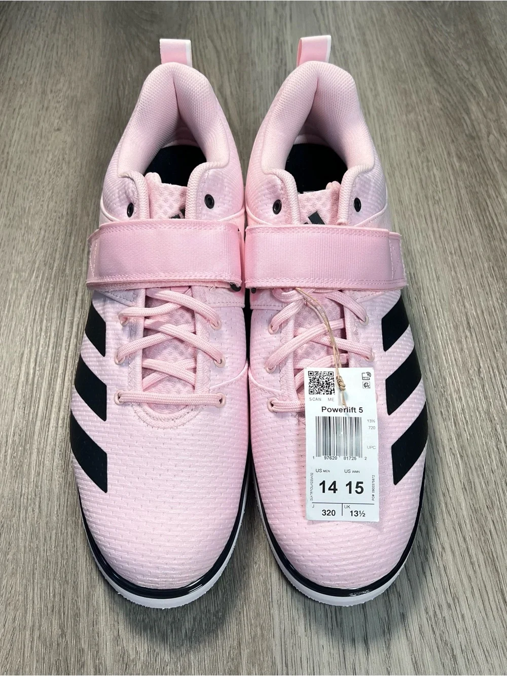 New‎ Adidas Powerlift 5 Weight Lifting Gym Shoes Men’s Sz 14 JP9879 Pink White